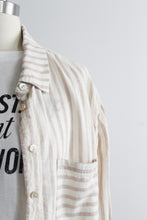 boxy striped oxford button up