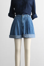 longline denim shorts