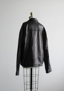 black leather jacket