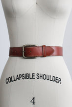 wide oxblood leather belt