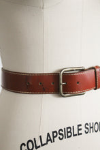 wide oxblood leather belt