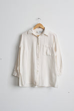 parchment linen button up