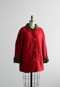 tomato red chore coat