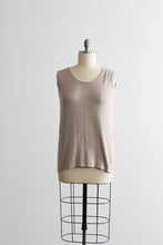 almond silk knit tank
