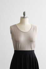 almond silk knit tank