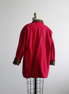 tomato red chore coat