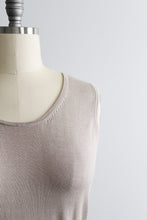almond silk knit tank