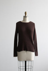 walnutshell rib knit sweater