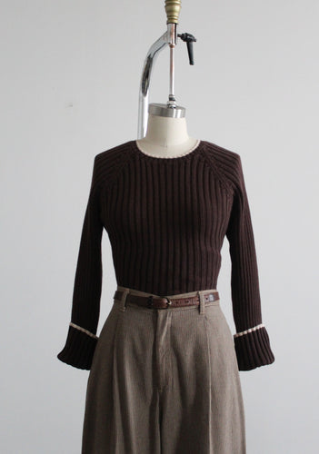 walnutshell rib knit sweater