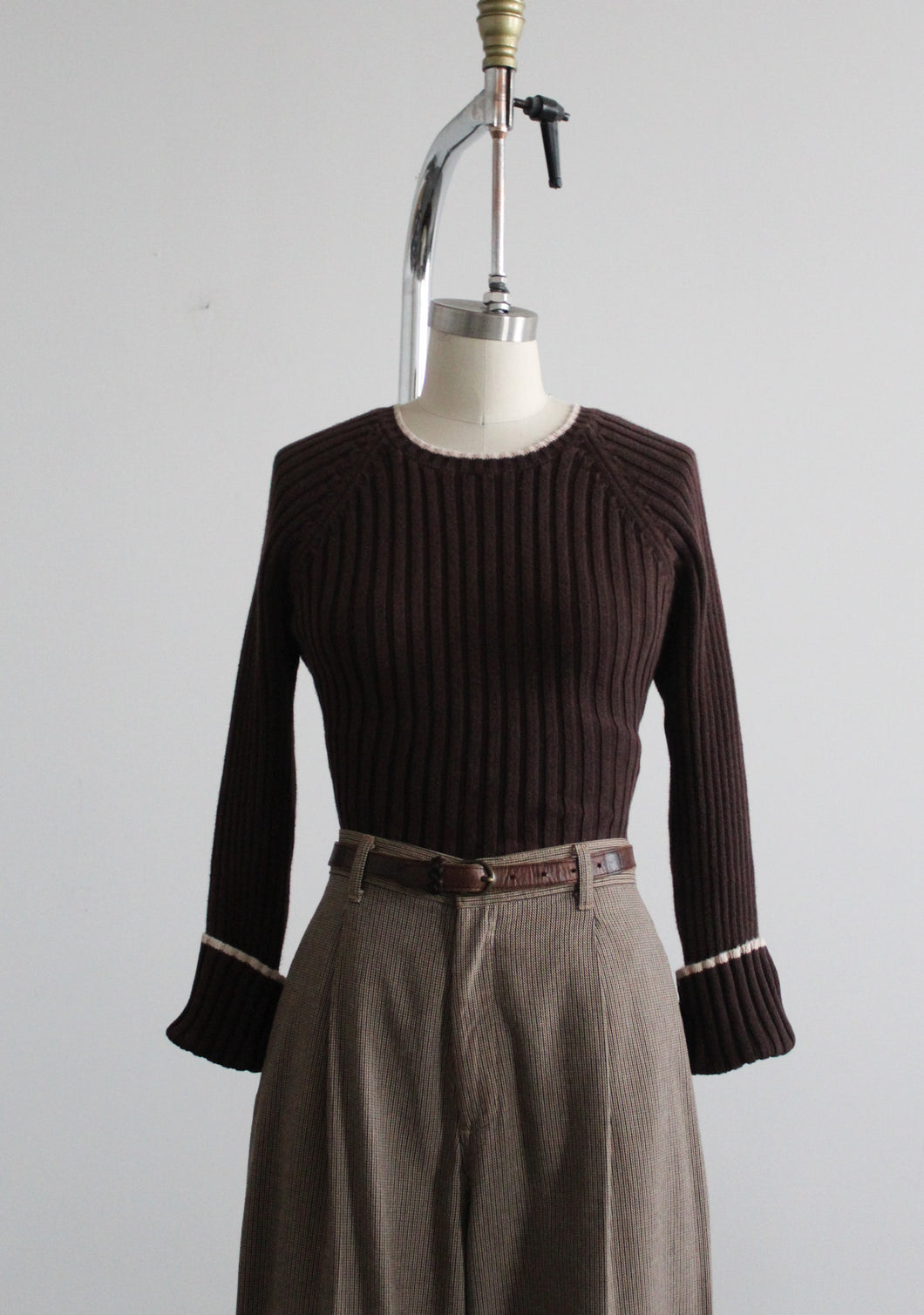 walnutshell rib knit sweater