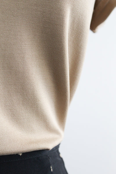 fawn silk knit tee