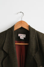 moss raw silk blazer