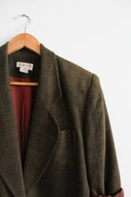 moss raw silk blazer
