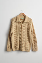 fisherman zip-front sweater