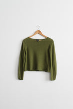 moss linen pullover
