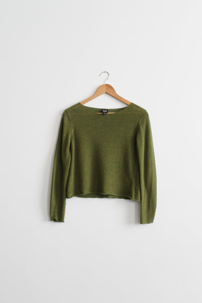 moss linen pullover