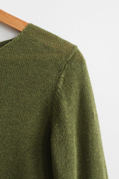 moss linen pullover