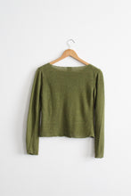 moss linen pullover