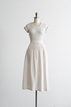 pintuck linen skirt