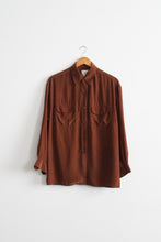 brûlée silk button up