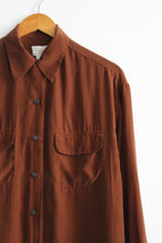 brûlée silk button up