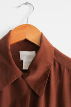 brûlée silk button up