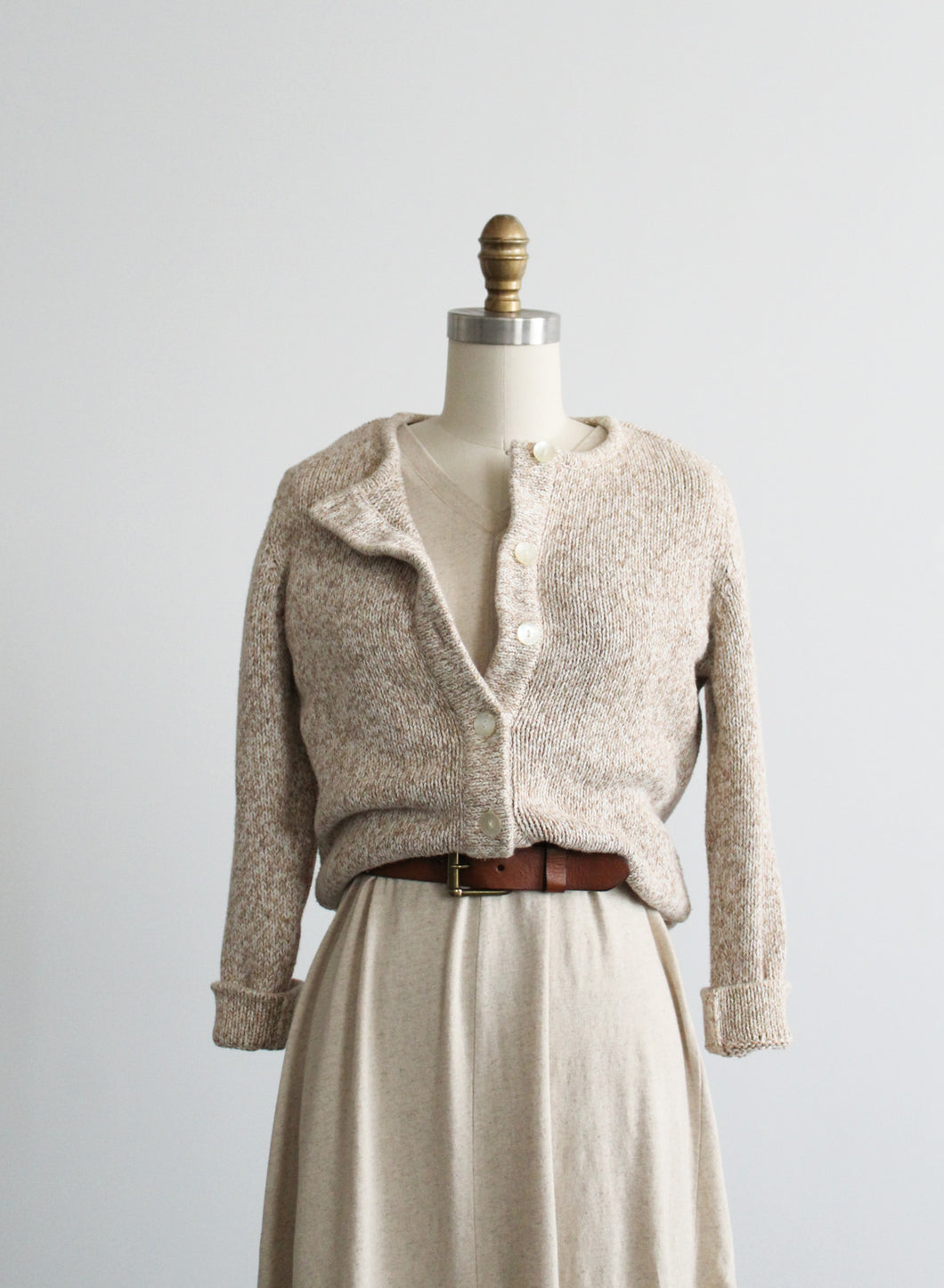 oatmeal knit cardigan