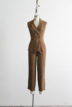toffee gingham trousers set