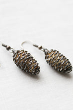 vintage pine cone earrings