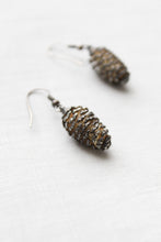 vintage pine cone earrings