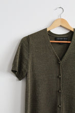 moss knit button up