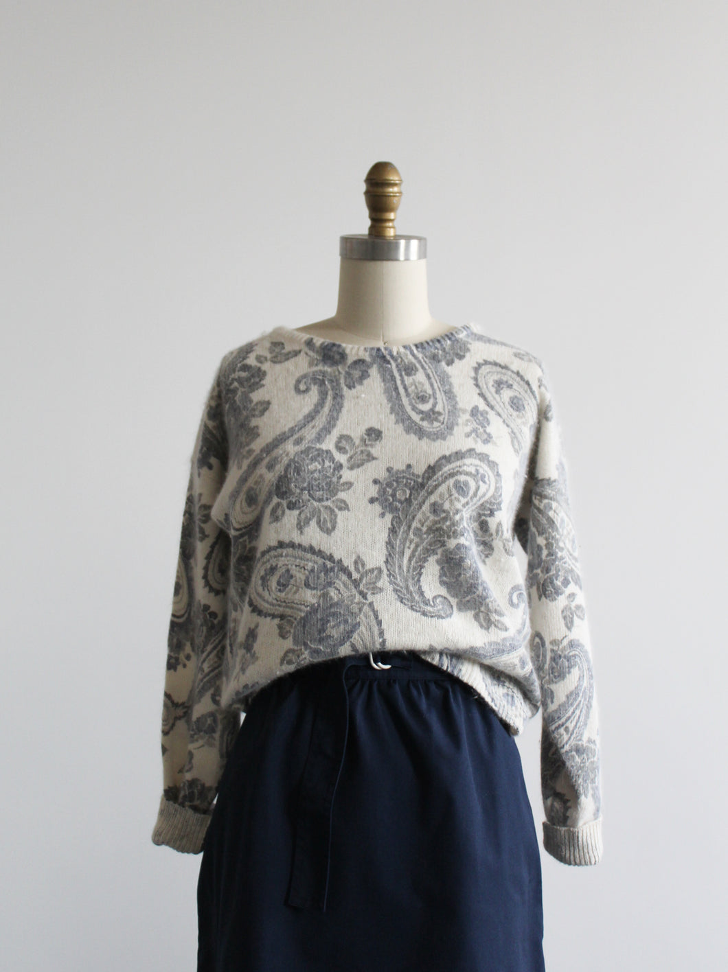 paisley angora sweater