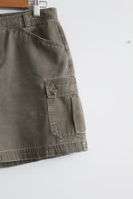 olive cotton cargo shorts