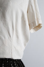 embossed silk button up