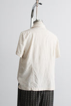 embossed silk button up