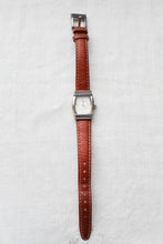sterling silver & leather band vintage watch