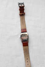 sterling silver & leather band vintage watch