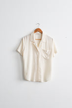 parchment silk button up
