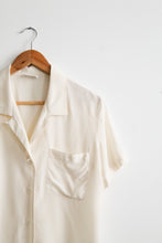 parchment silk button up