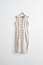 oat button front dress