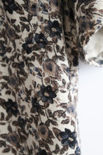 raw silk botanical button up