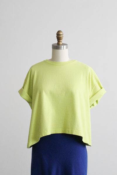 citrine cotton crop top