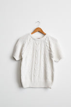 cloudwhite cable knit tee