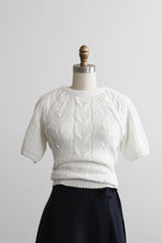 cloudwhite cable knit tee