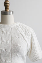 cloudwhite cable knit tee