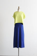 cobalt linen maxi skirt
