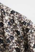 raw silk botanical button up