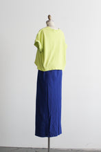 cobalt linen maxi skirt