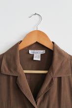 walnutshell silk button up