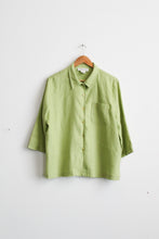 citrine linen work shirt